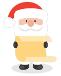 Santa holding a letter